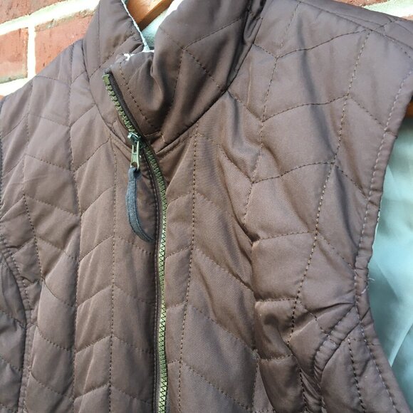 GH BASS Quilted Vest Lightweight Brown Large - Picture 3 of 9